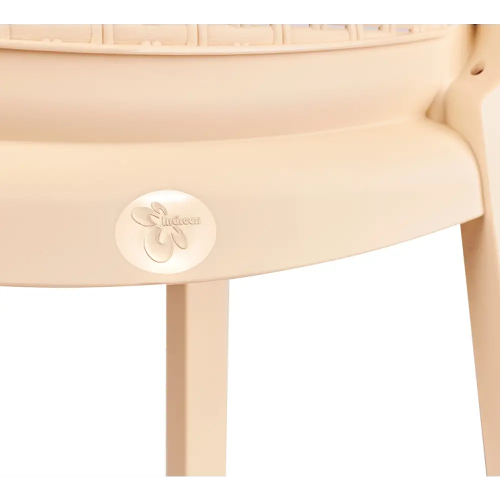 Стул Inreen Rattan 50.6х58х83.3 см пластик бежевый INGREEN STLM-2187209 - Вид №2