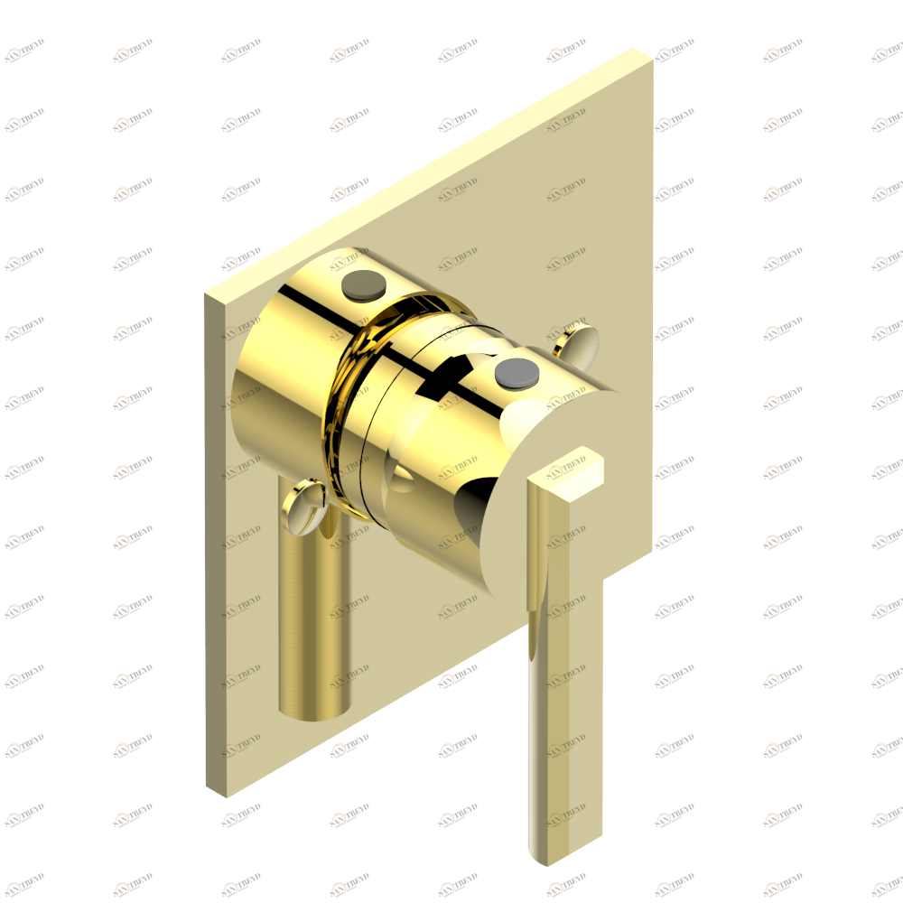 G8A-6540B Внешняя часть смесителя для душа однорычажного встраиваемого в стену 06540 Thg-paris Les Ondes Покрытие PVD латунь G8A 6540B CAT.F