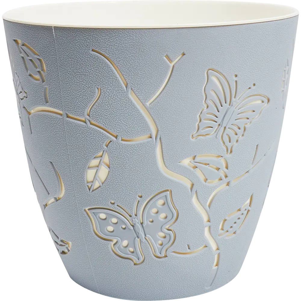 Горшок Plast Team Butterflies ø 225 мм 5.3 л серый шторм Santreyd STLM-2017180