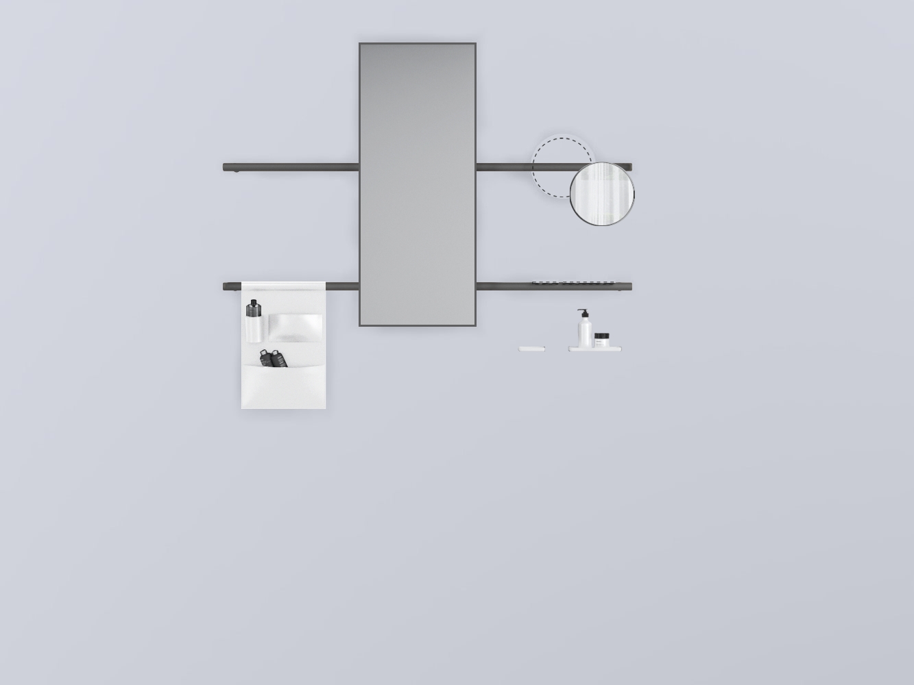 SWSTR-CM+SWSPR-CM+SWSPI-NM+SWM10-BI+SWM20-BI+SWSCR-BI прямоугольный стали cielo Siwa Ceramica Cielo