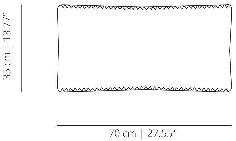 Viccarbe Прямоугольная подушка из гусиного пуха  Ma70  - Вид №6