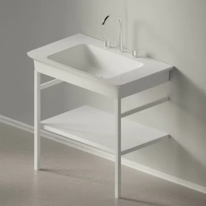 Металлическая консоль для раковины NOVECENTO XL белая матовая