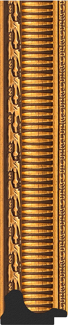 BY 7058 Зеркало в багетной раме - золотой акведук 61 mm EVOFORM Octagon - Вид №3