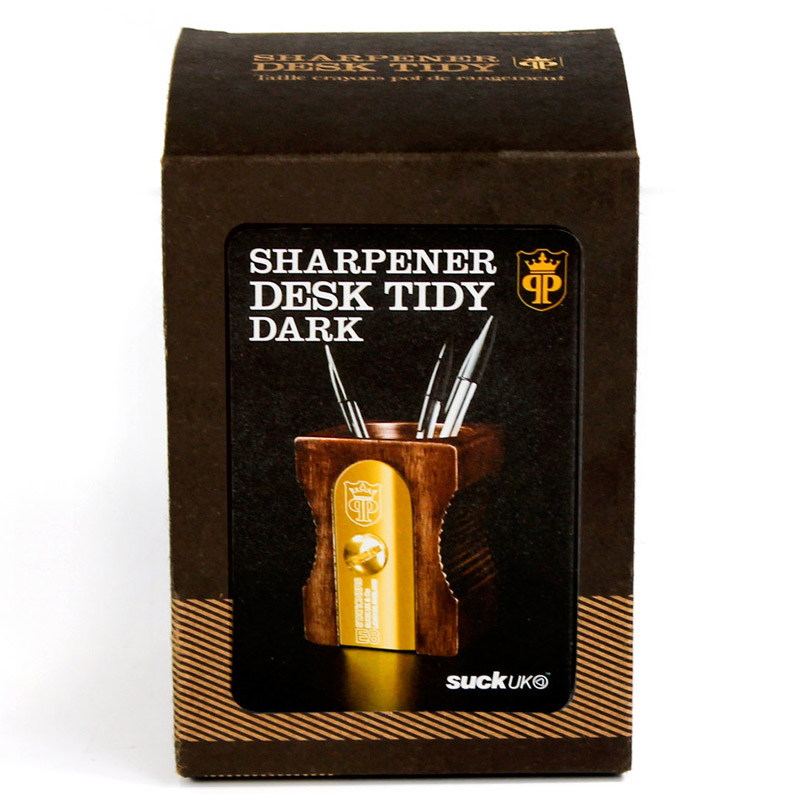 Органайзер для рабочего стола Sharpener темное дерево SUCK UK SKPENCILPOT3 - Вид №6