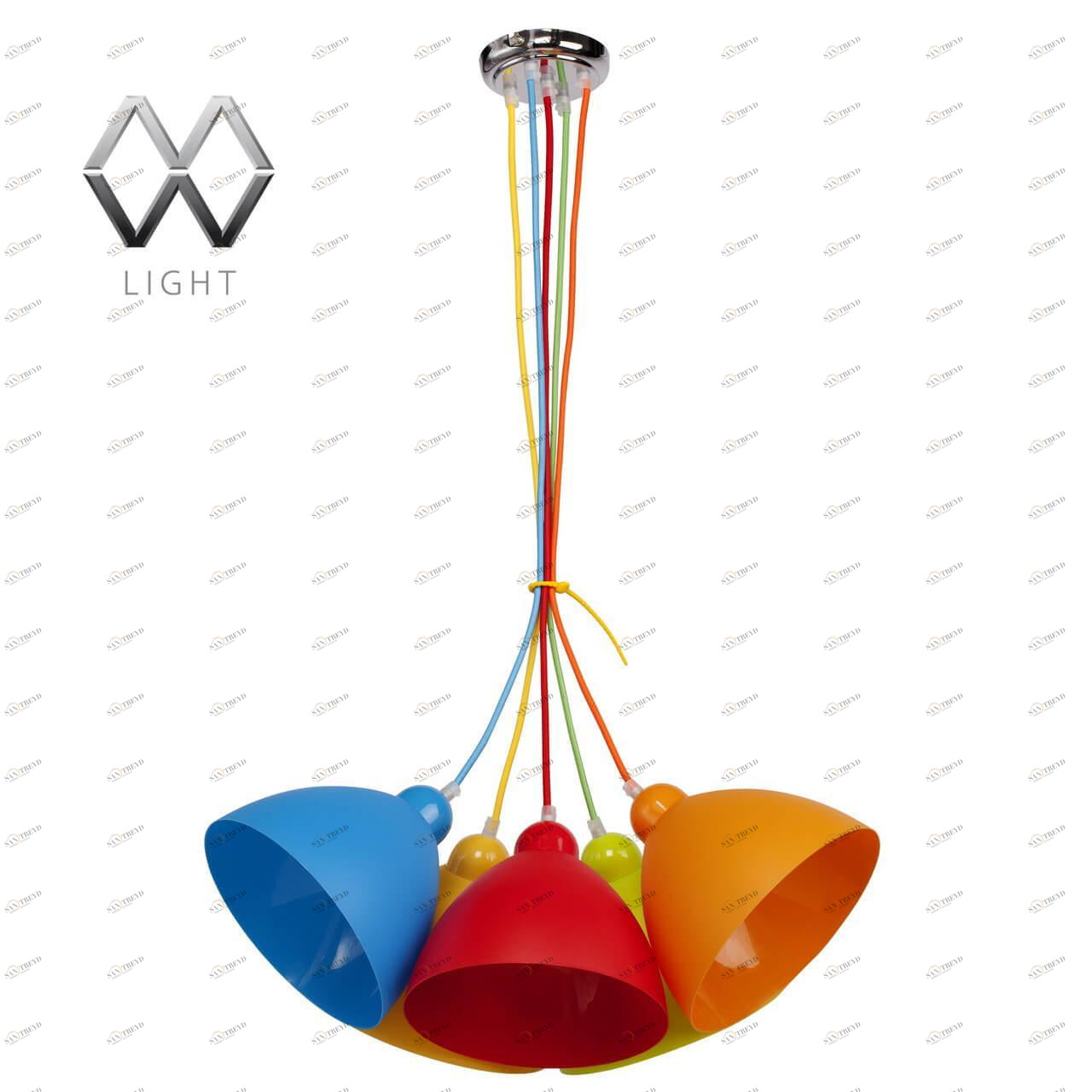 Детская подвесная люстра "Улыбка" MW-LIGHT УЛЫБКА 326270 Красный;оранжевый;голубой 