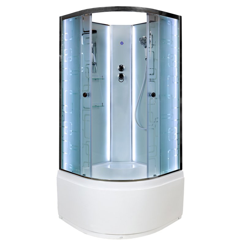 ЕМ2712 L с гидромассажем (гм.) Душевая кабина DETO Серия ЕМ ЕМ4590 N LED