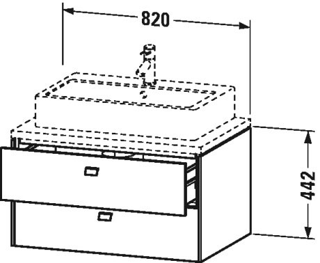Тумбочка для консоли Brioso #BR5117 820 x 550 мм Duravit BR511709191 - Вид №1