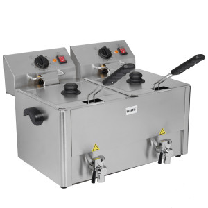 9985896 Фритюрница Viatto HDF8+8 серебристый