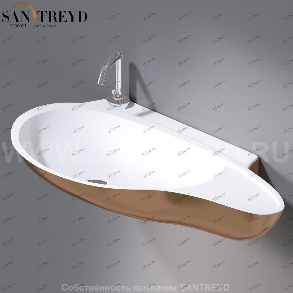 L500T0R1V4.255 Подвесная раковина настенная овальная A. e T. Italia SPOT белая AeT ITALIA ACCENT