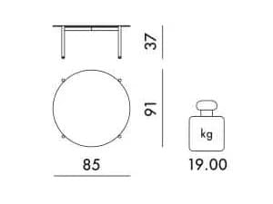 Круглый журнальный столик из керамогранита Kartell UNDIQUE ARCH-00048902 - Вид №14