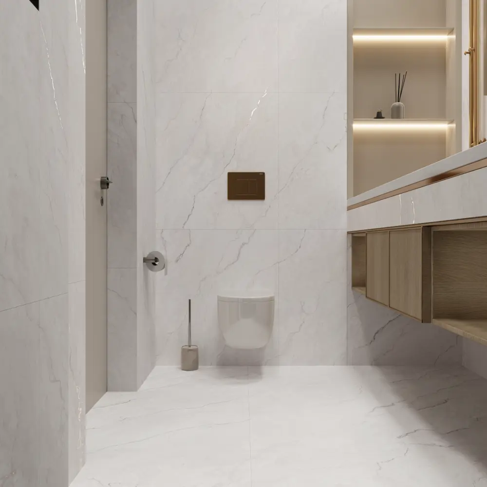 Глазурованный керамогранит Lumiere 80x80 см 1.92 м² матовый цвет светло-серый Santreyd CARVING STLM-2031913