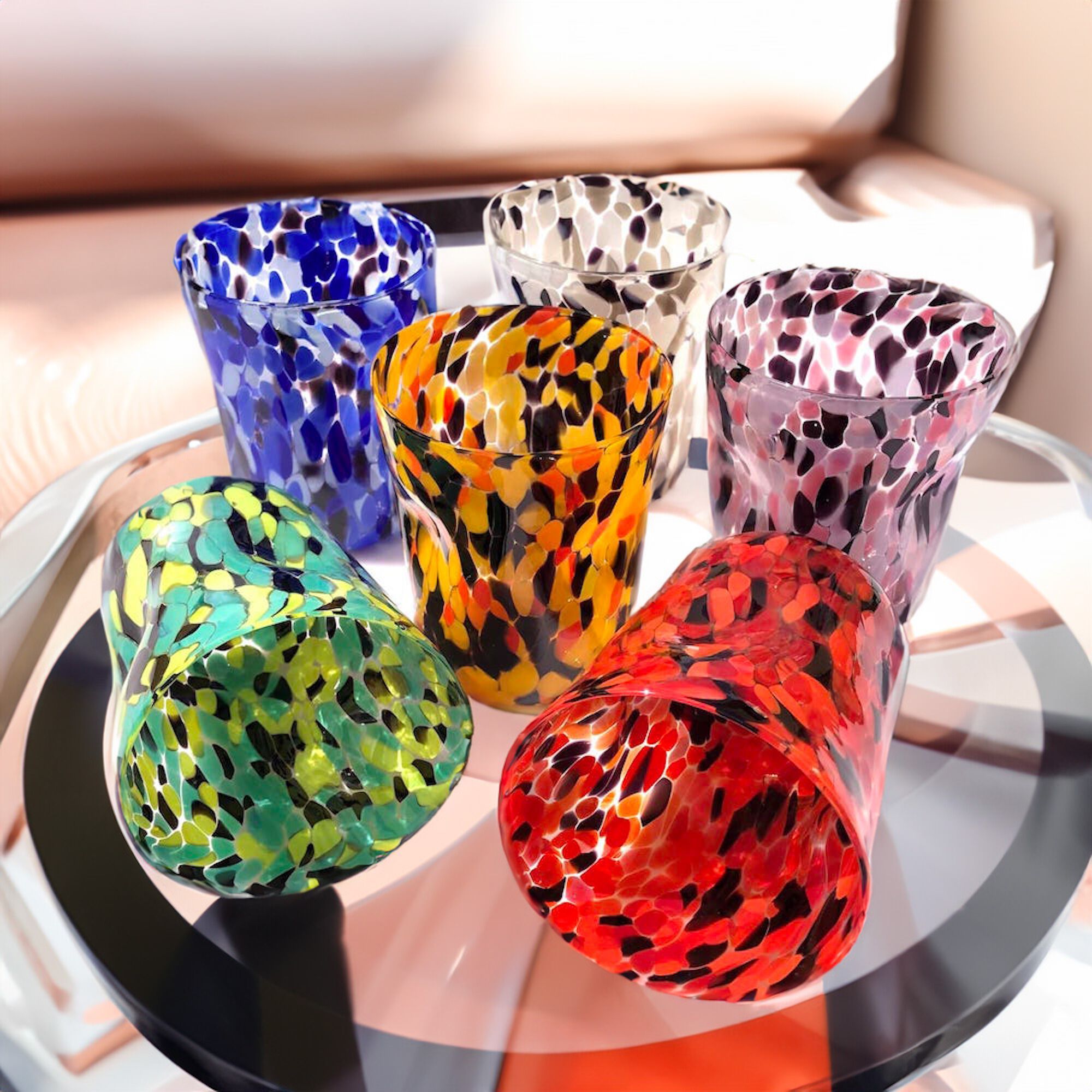 Набор из шести стаканов из муранского стекла ручной работы YourMurano готы ARCH-00146666 - Вид №1