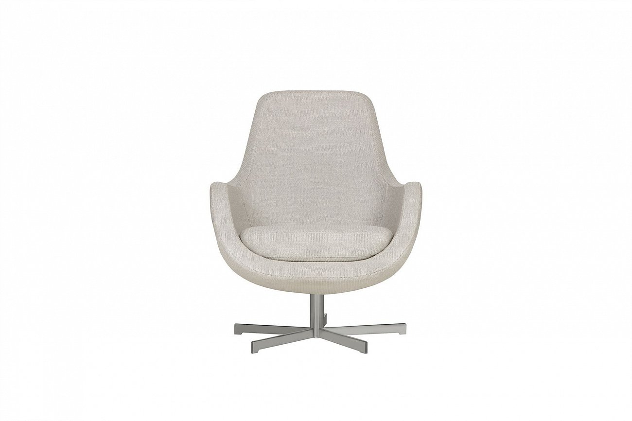 Кресло STEFANI на вращающемся основании молочное SITS STEFANI 192345 Серый  - Вид №1
