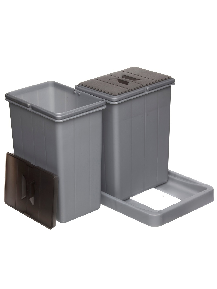 Система сортировки мусора Tau 15 Metallic Grey NAVAKO 10052 - Вид №1