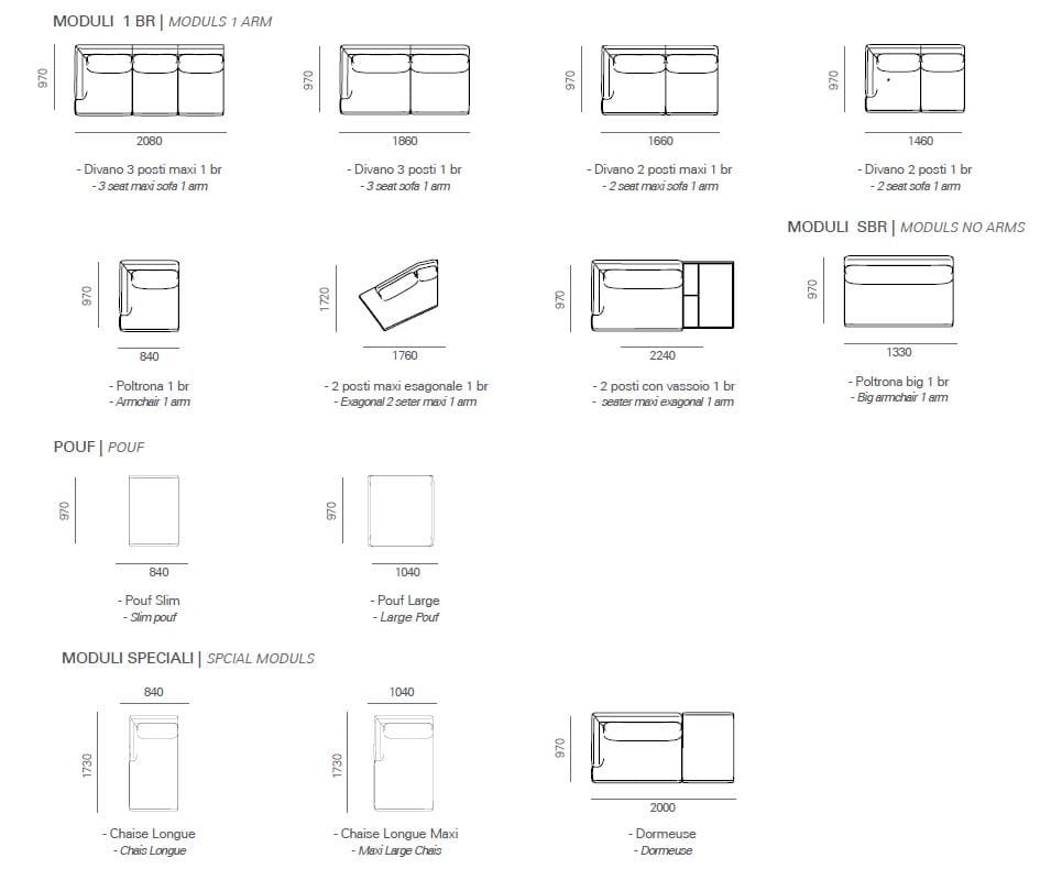 Ткань диван Kico Living Complements ARCH-00045641 - Вид №2