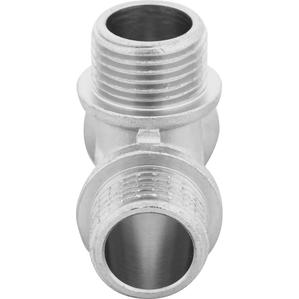 Тройник, наружная резьба, 1/2" мм, никелированная латунь Valtec STLM-2052590 - Вид №4