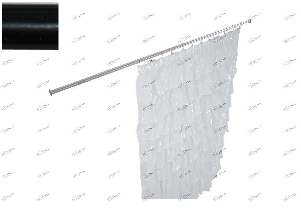 Карниз для ванны Aquanet прямой 160 черный 00241569