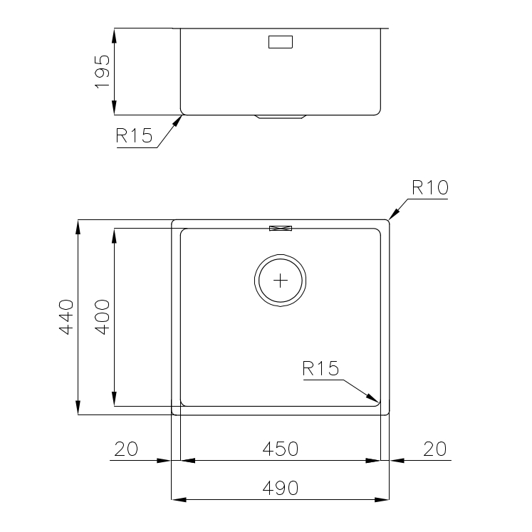 2154856 Раковина KE Gun Metal 2154 856 Fosterspa  - Вид №1