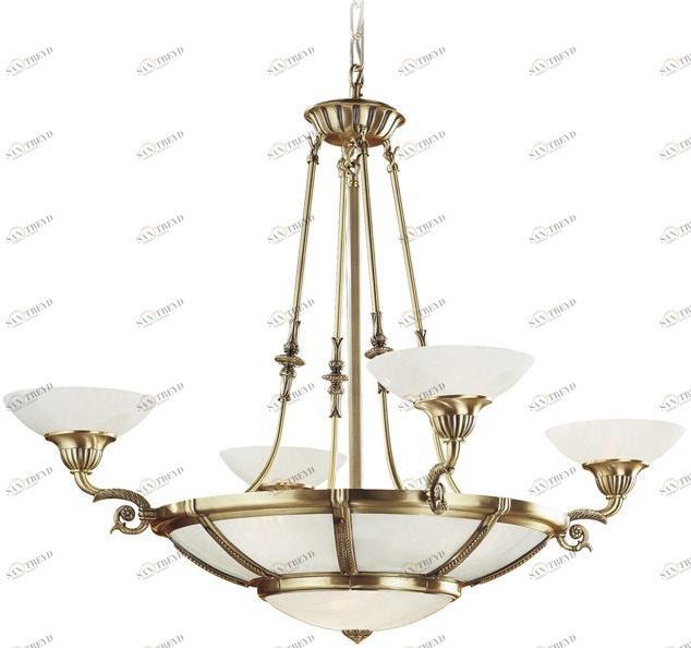 Possoni Illuminazione Сатиновая люстра с опаловым стеклом Raffaello 1999/6+4