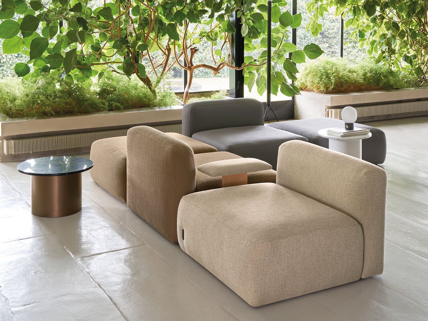 Квадратный пуф из ткани Quinti Sedute One Hundred ARCH-00121377 - Вид №1