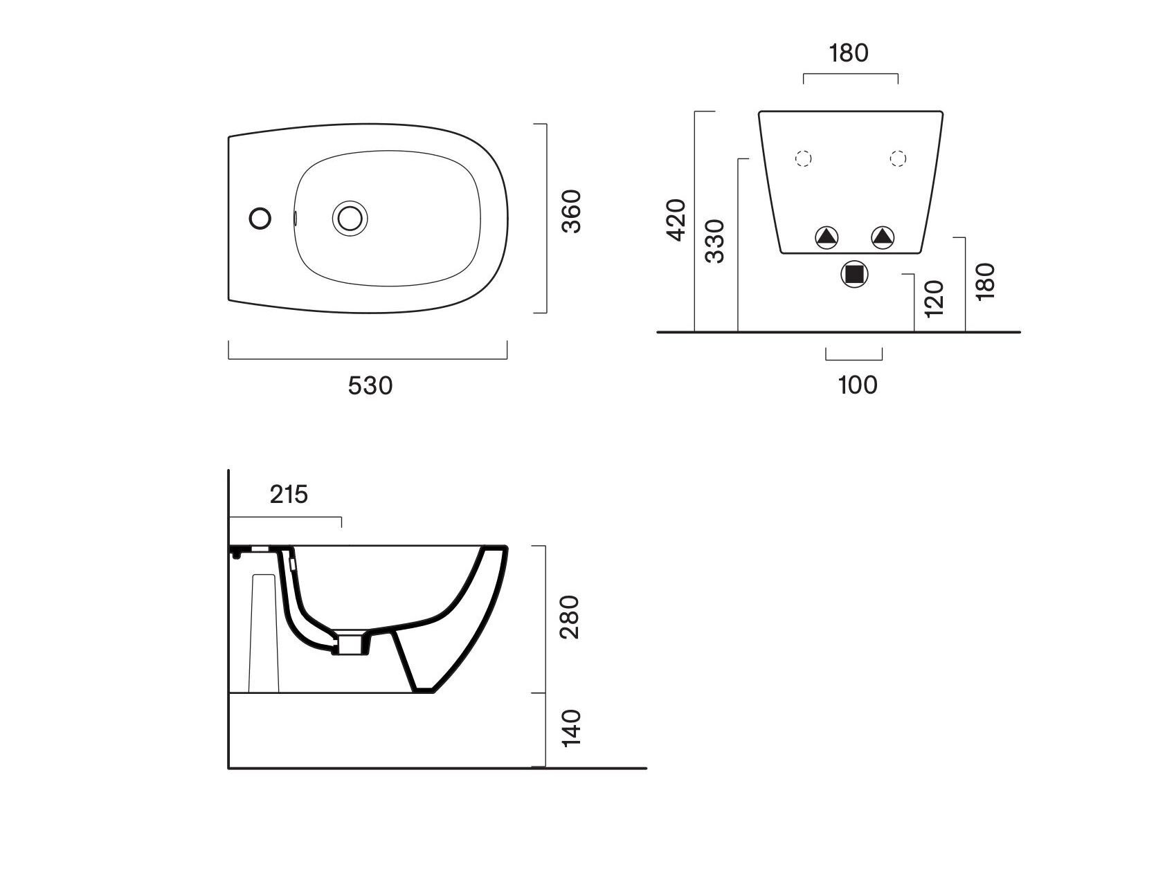 Подвесное биде CERAMICA CATALANO Alvea ARCH-00066472 - Вид №3