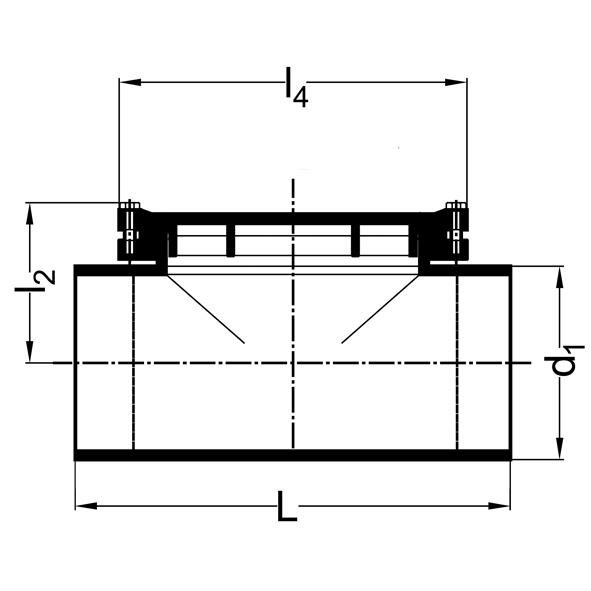 SANIT 72101032016 -Wall элемент, ПЭ-сток, с овальной металлической крышкой  - Вид №1