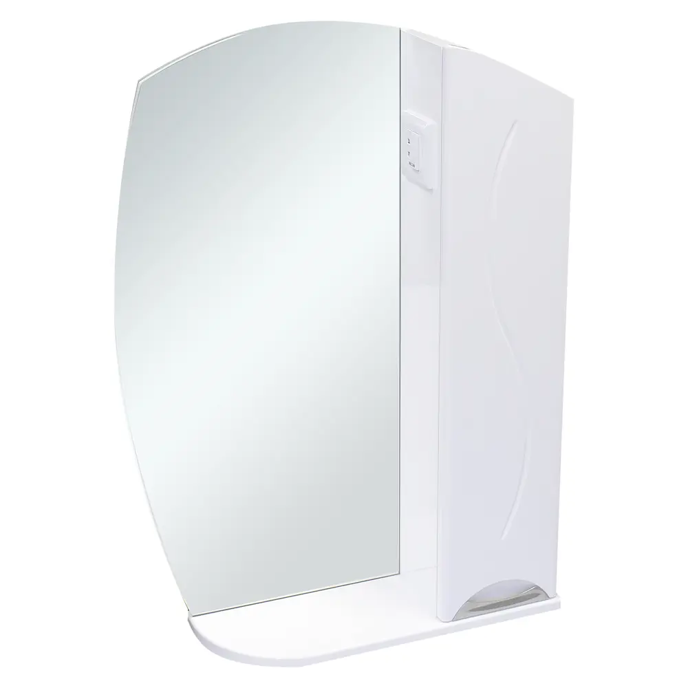 Шкаф зеркальный «Глория» 75 см цвет белый Santreyd STLM-2164131 - Вид №1