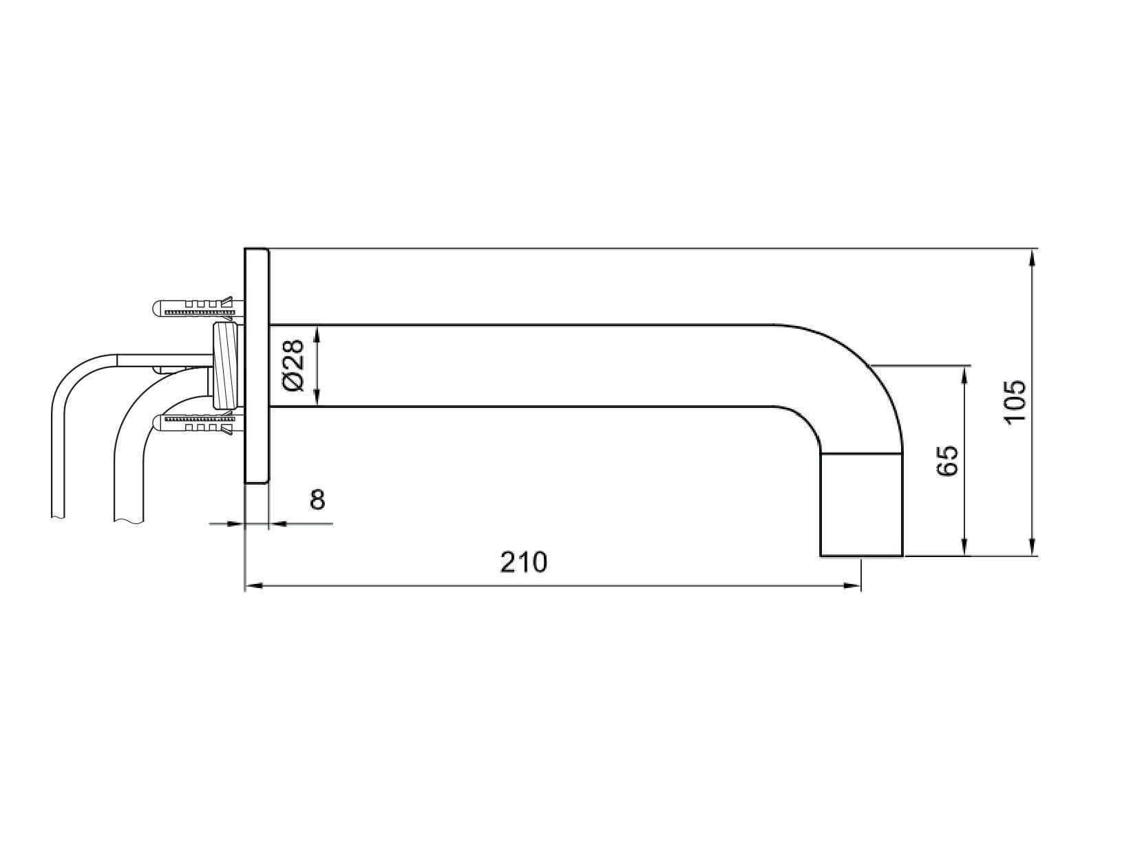 Настенный инфракрасный смеситель для раковины из нержавеющей стали JEE-O Slimline ARCH-00015478 - Вид №4