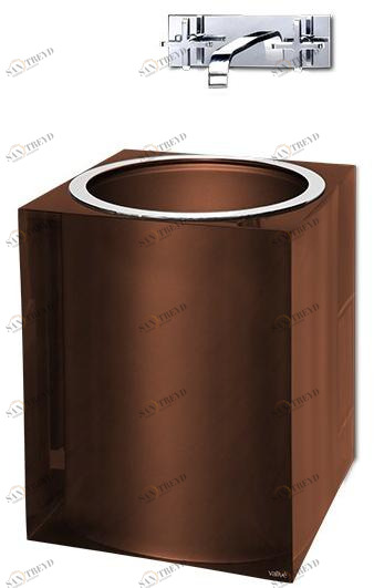 2608019 Подвесная раковина настенная овальная Vallvé Bronze gloss белая