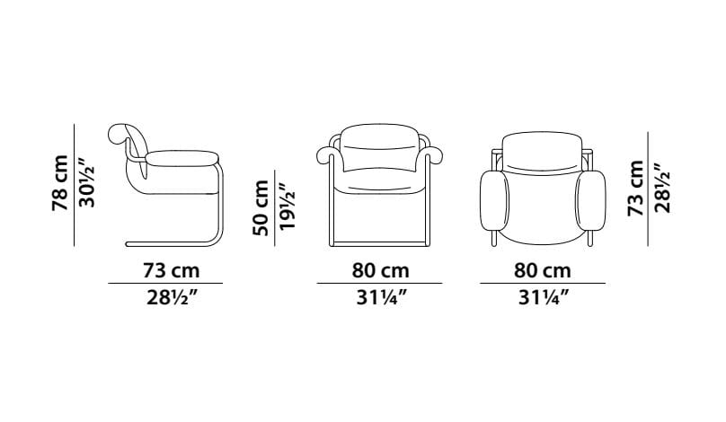 Кожаный консольный стул с подлокотниками Baxter SO FAR ARCH-00047867 - Вид №11