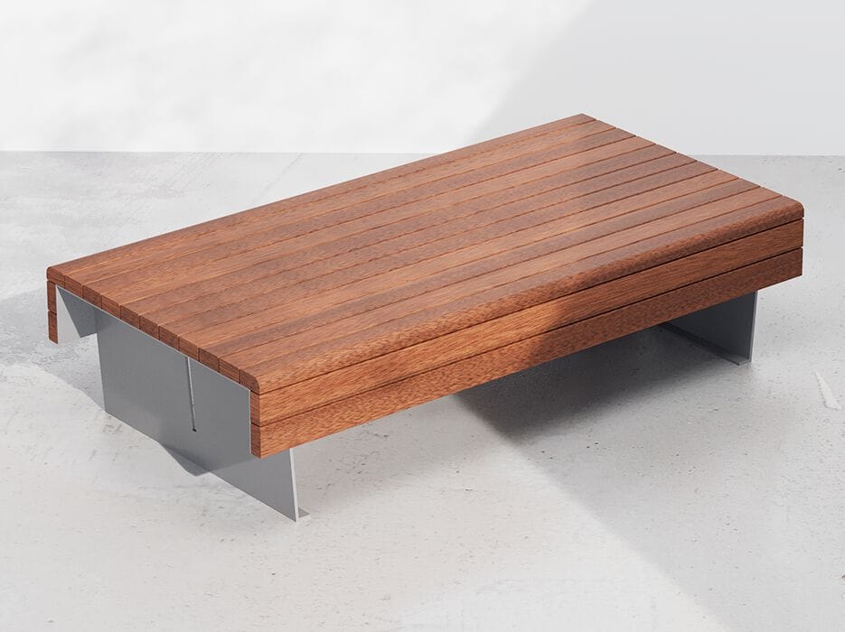 Скамейка в окуме с двойным сиденьем DIMCAR Блоха ARCH-00052053