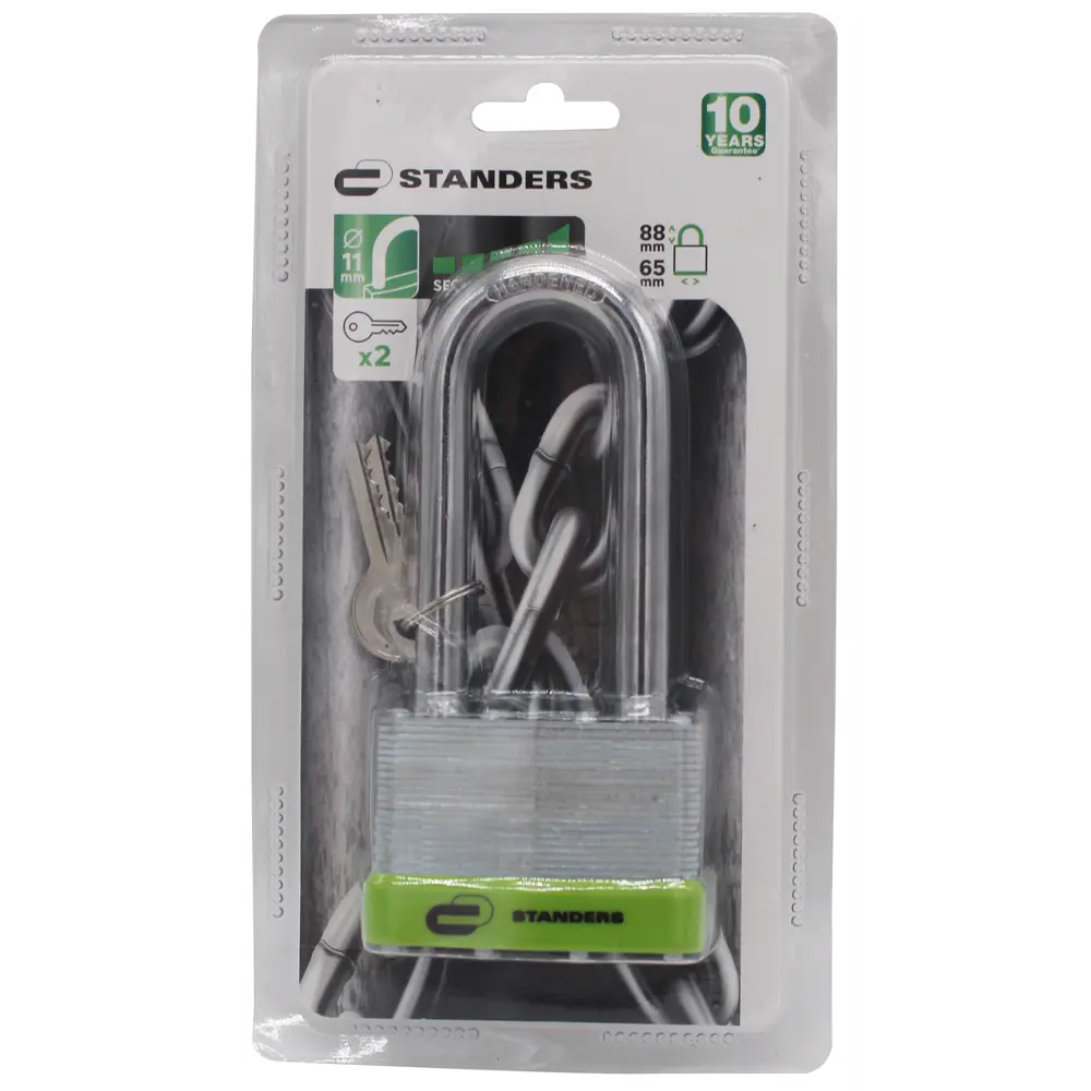 Замок навесной Standers с длинной дужкой 65x45 мм сталь STLM-2168408 - Вид №2