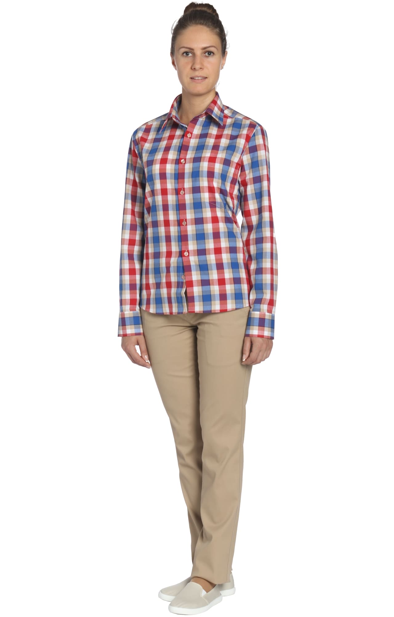 67802 Рубашка в клетку check red-blue (клетка красно-синяя) HIPSTER  Толстовки, рубашки, футболки, тенниски  размер 56 (112)  - Вид №3