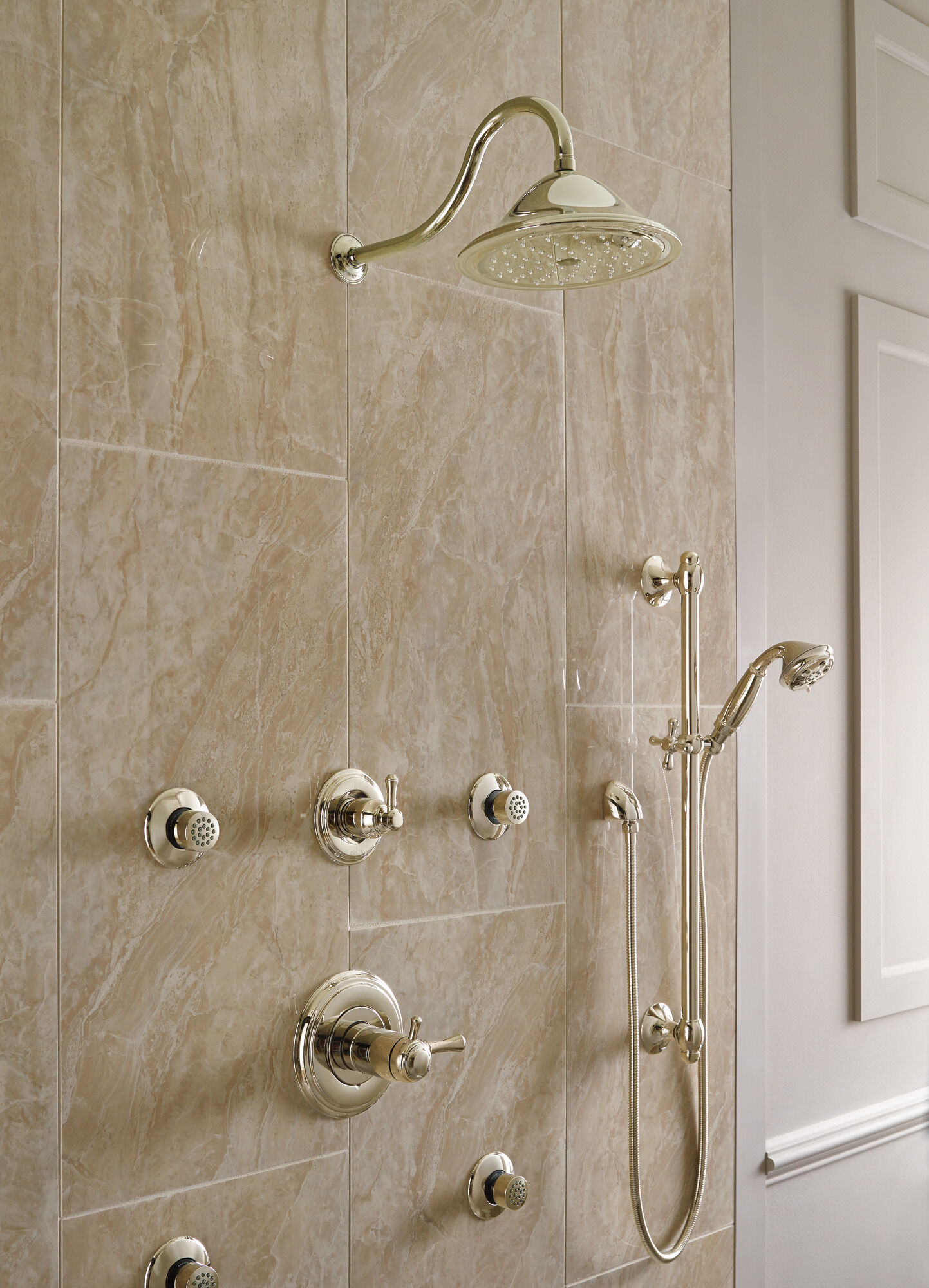 SH5003-PN HydraChoice® Body Spray - H2Okinetic® Успокаивающая насадка-спрей Delta Faucet HydraChoice Body Spray System Полированный никель  - Вид №6