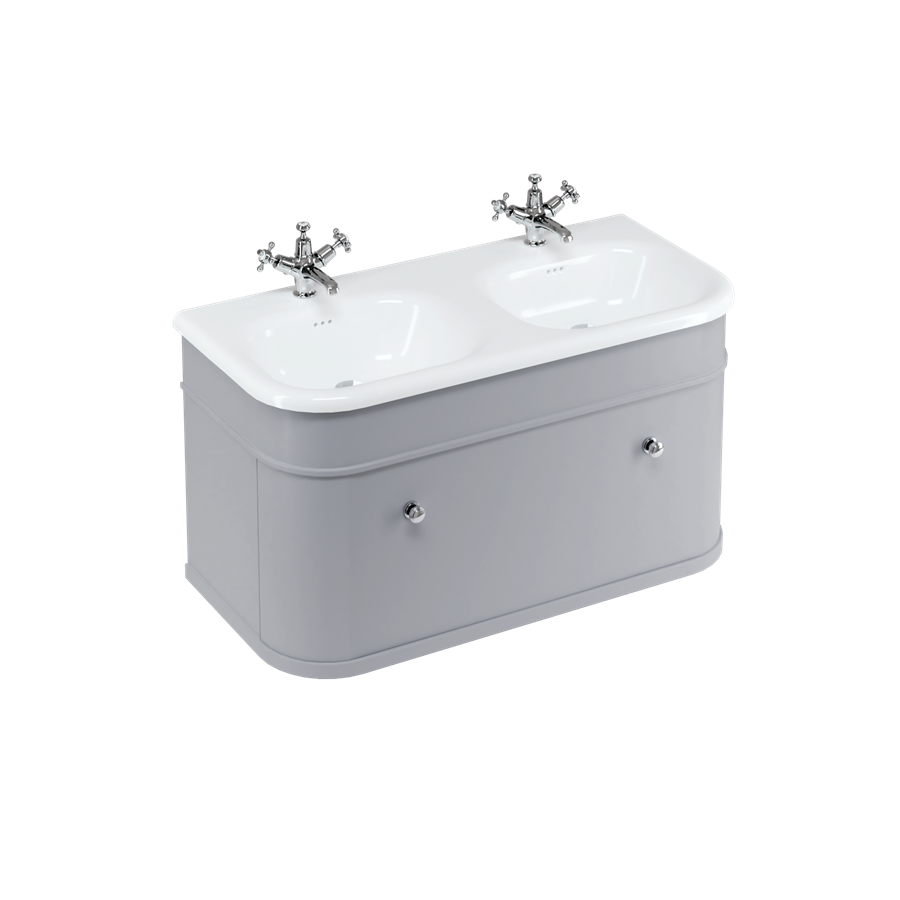 Burlington Chalfont Chalfont 1000мм Тумбочка с одним ящиком - Классический серый с никелевыми ножками CH100G-CHLEGNKL  - Вид №4