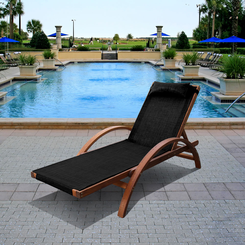 AFM-512A Шезлонг-лежак Мальта Black Afina 