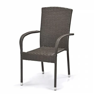 Стул из искусственного ротанга плетеный AFINA  130512 Серый