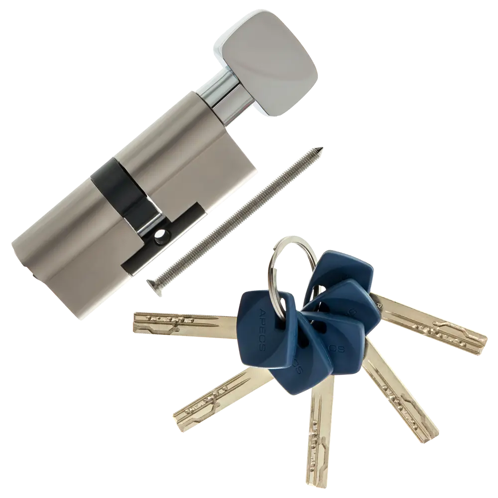 Цилиндр Apecs Premier XR-70-C15-NI, 35x35 мм, ключ/вертушка, цвет никель ЦИЛИНДР APECS PREM XR-70-C15-NI КЛ-ВЕРТ STLM-2191906 - Вид №1