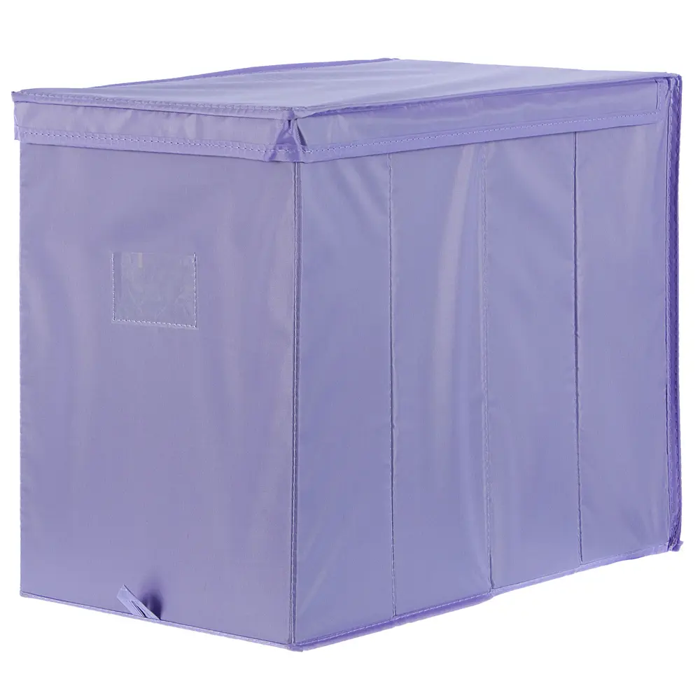 Короб для хранения с крышкой Spaceo 27х36x44 см нетканый материал цвет фиолетовый STLM-2139784