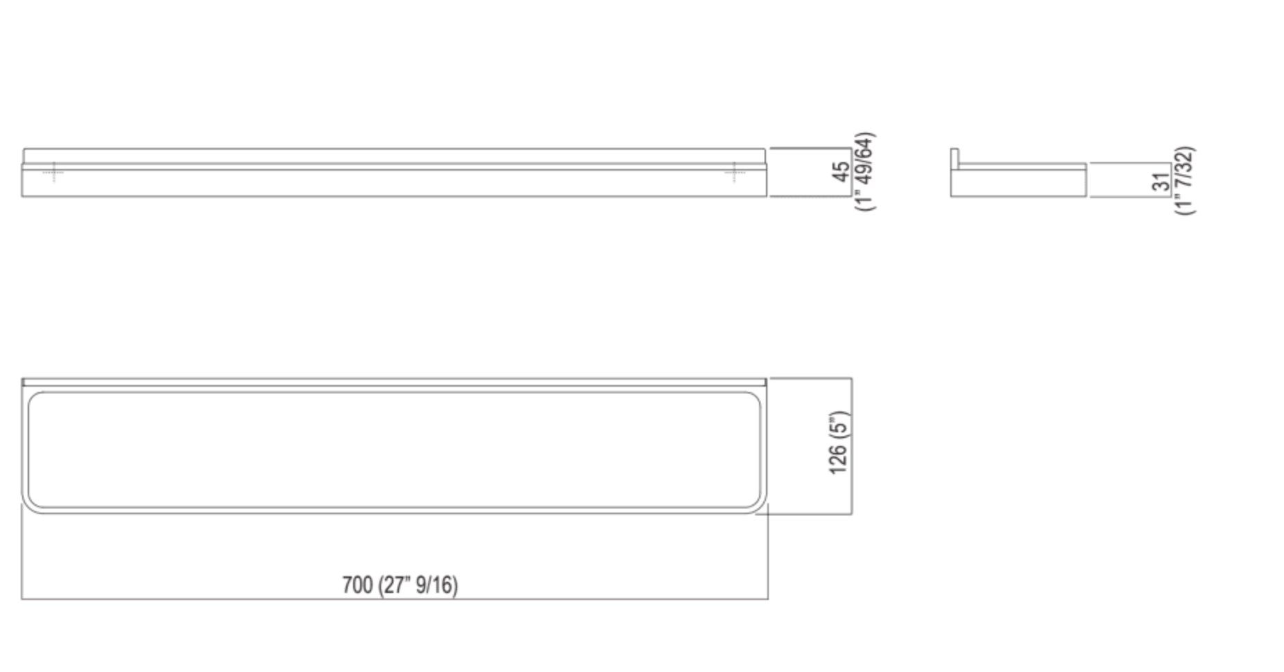 Полка для ванной Agape память ARCH-00112998 - Вид №4