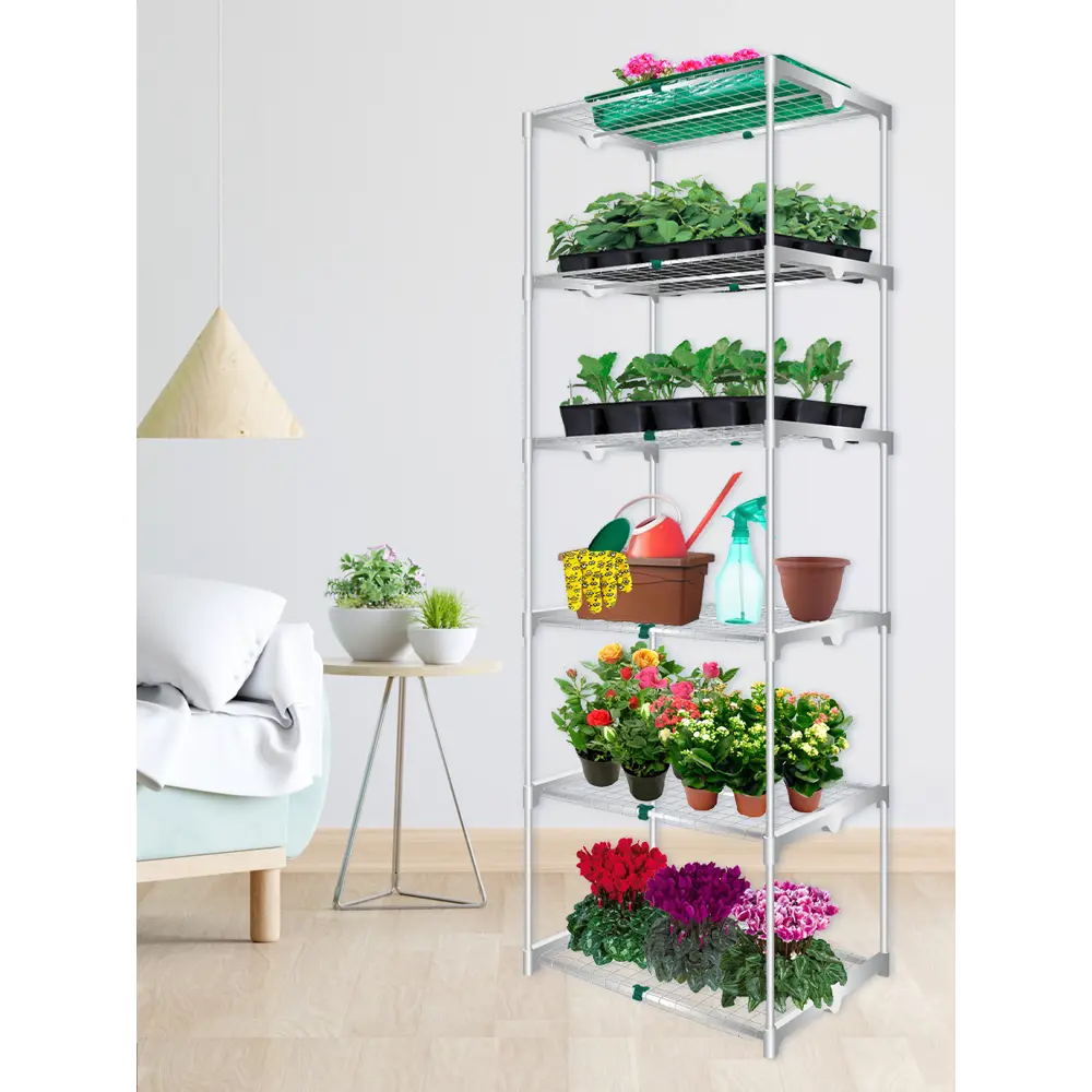 Балконная теплица Маргарита металл/пластик 705x82 мм цвет белый Santreyd STLM-2085640 - Вид №5