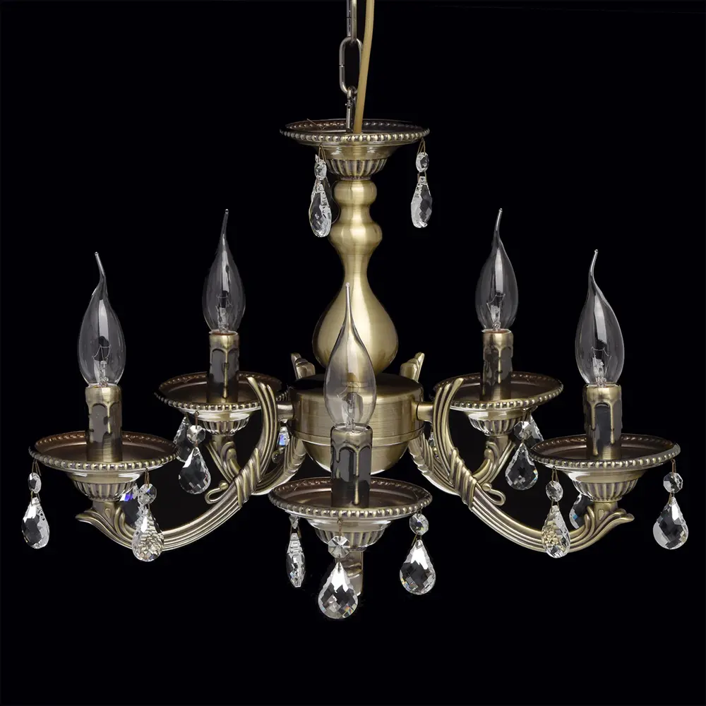 Люстра Аврора 5xE14x60 Вт, металл, цвет бронза MW-Light STLM-2125019 - Вид №3