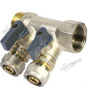 Коллектор с шаровыми кранами для м/п труб FM 3/4х3/4х16х2 AQL 1311 AQUAPEX 21164