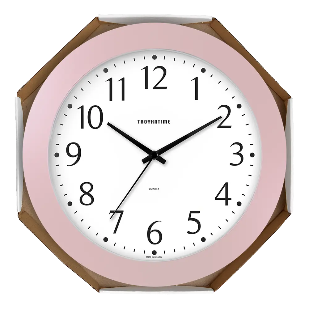 Часы настенные Troykatime Эконом круглые пластик цвет розовый бесшумные ø30.5 см NEO-CLASSIC STLM-2181211 - Вид №5