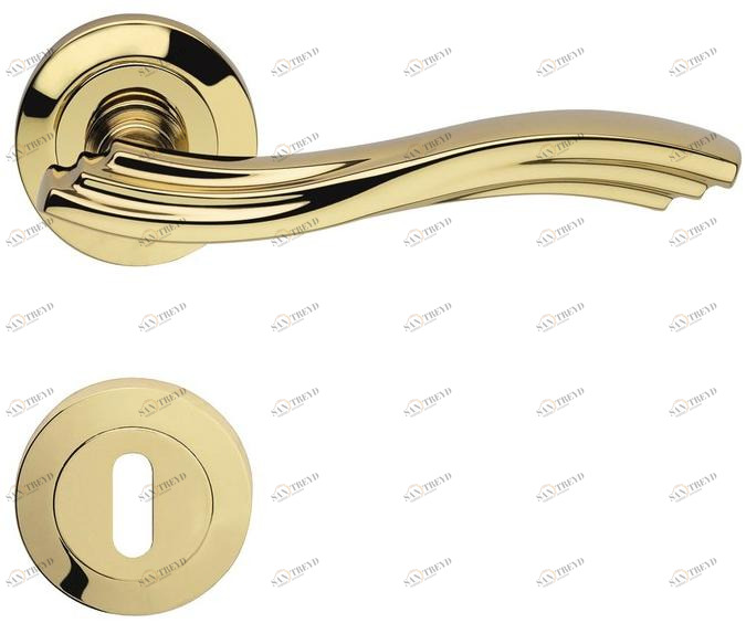 LINEA CALI' Классическая латунная ручка на розетке с замком Marina sun-id-1489299