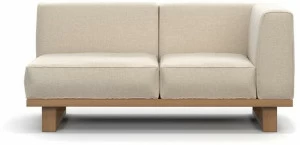 Atmosphera 2-местный садовый диван из тика и ткани 9.zero 9.0.m2