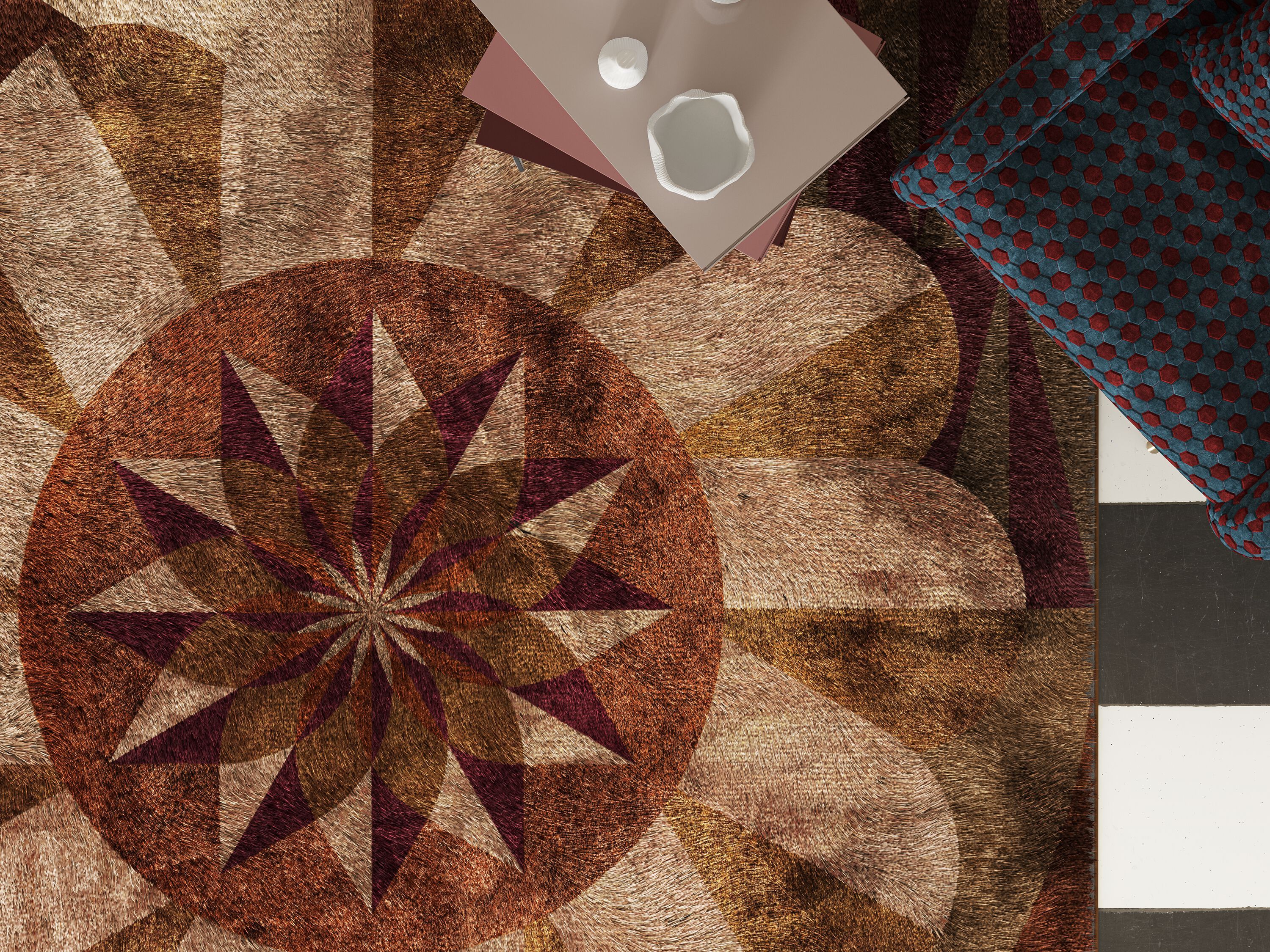 Узорный ковер Inkiostro Bianco Travelogue ARCH-00091192