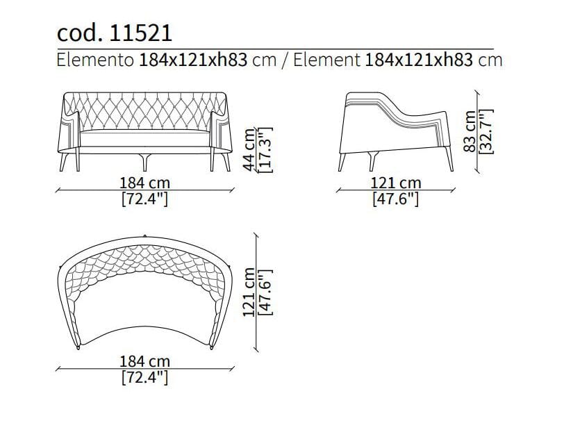 Ткань диван Vittoria Frigerio Poggi ARCH-00126403 - Вид №3
