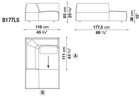 B&B Italia Модульный диван из ткани Bend sun-id-1452964 - Вид №13