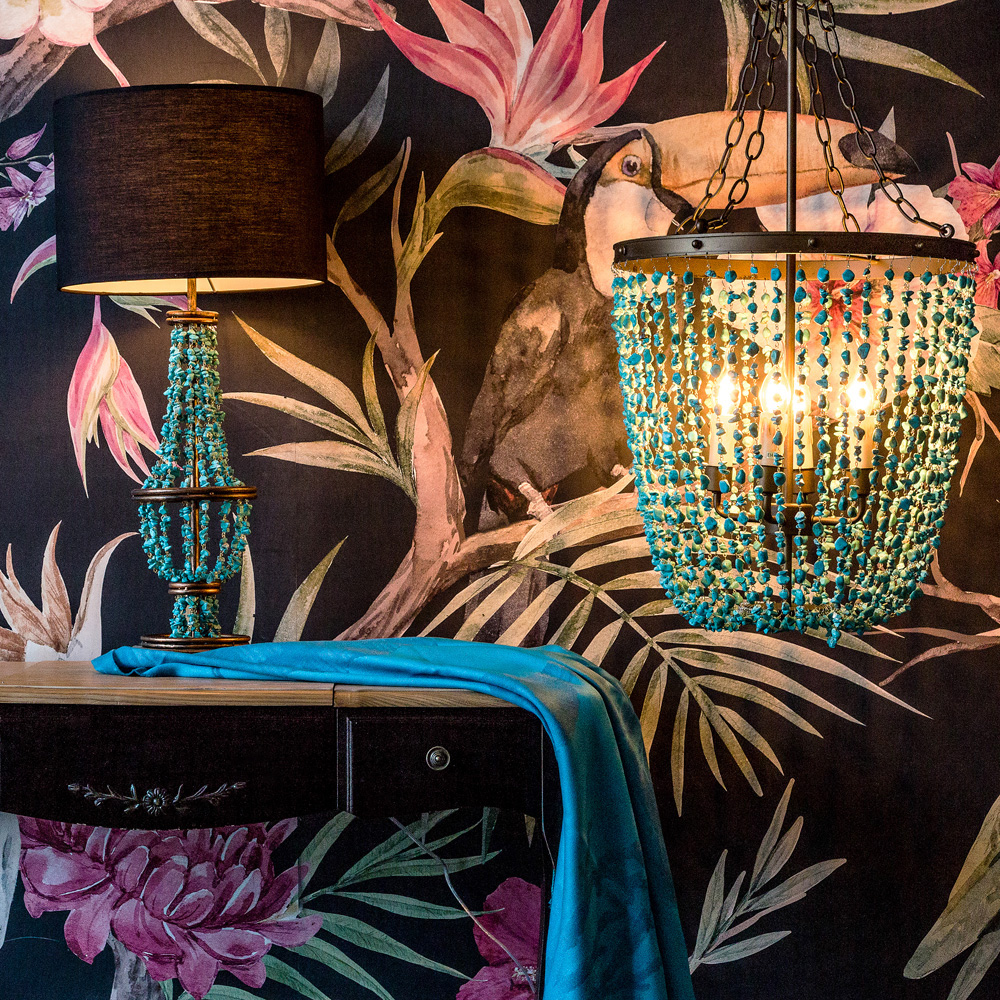 Настольная лампа «Либерти» 3112647 BYOBJECT ВАЗА 130262 Бирюзовый;мятный;черный Object Desire  - Вид №2